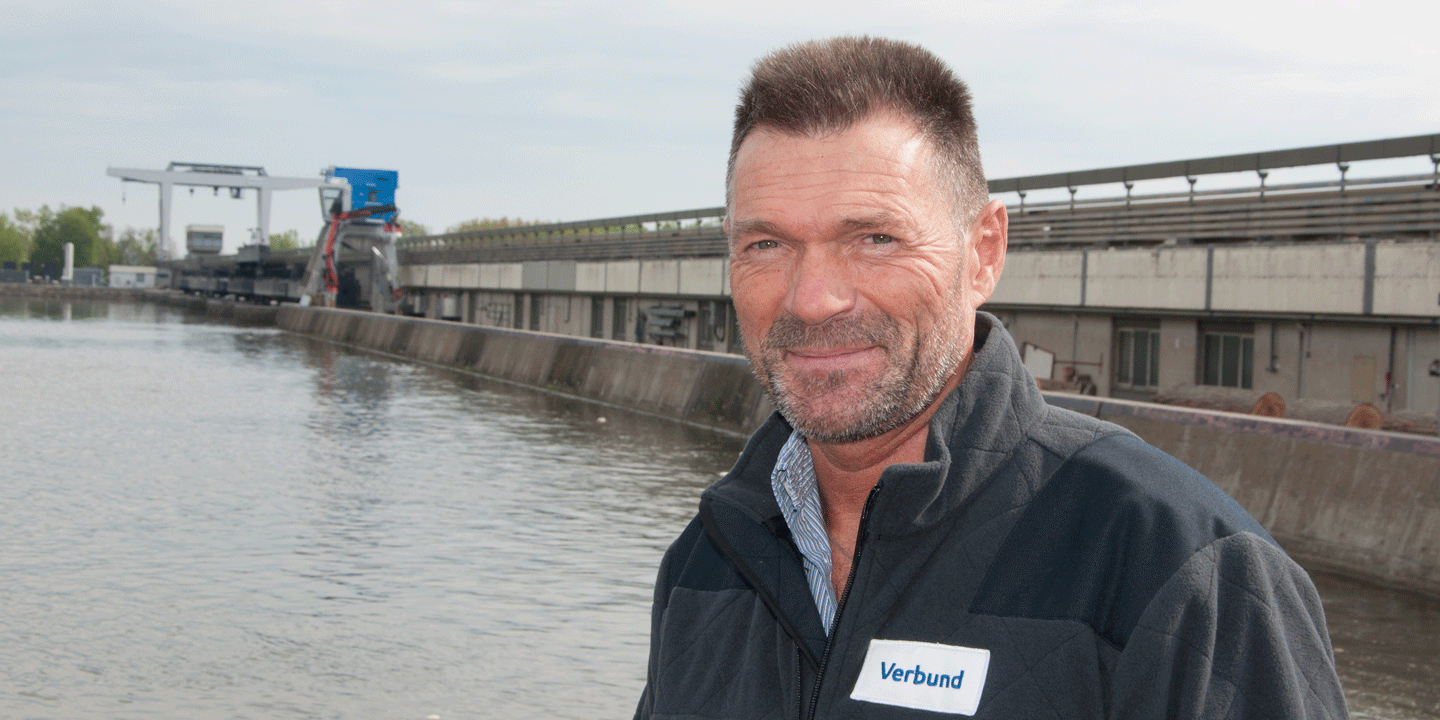 Christian Böswarth sorgt im Donaukraftwerk Altenwörth für sauberen Strom. 