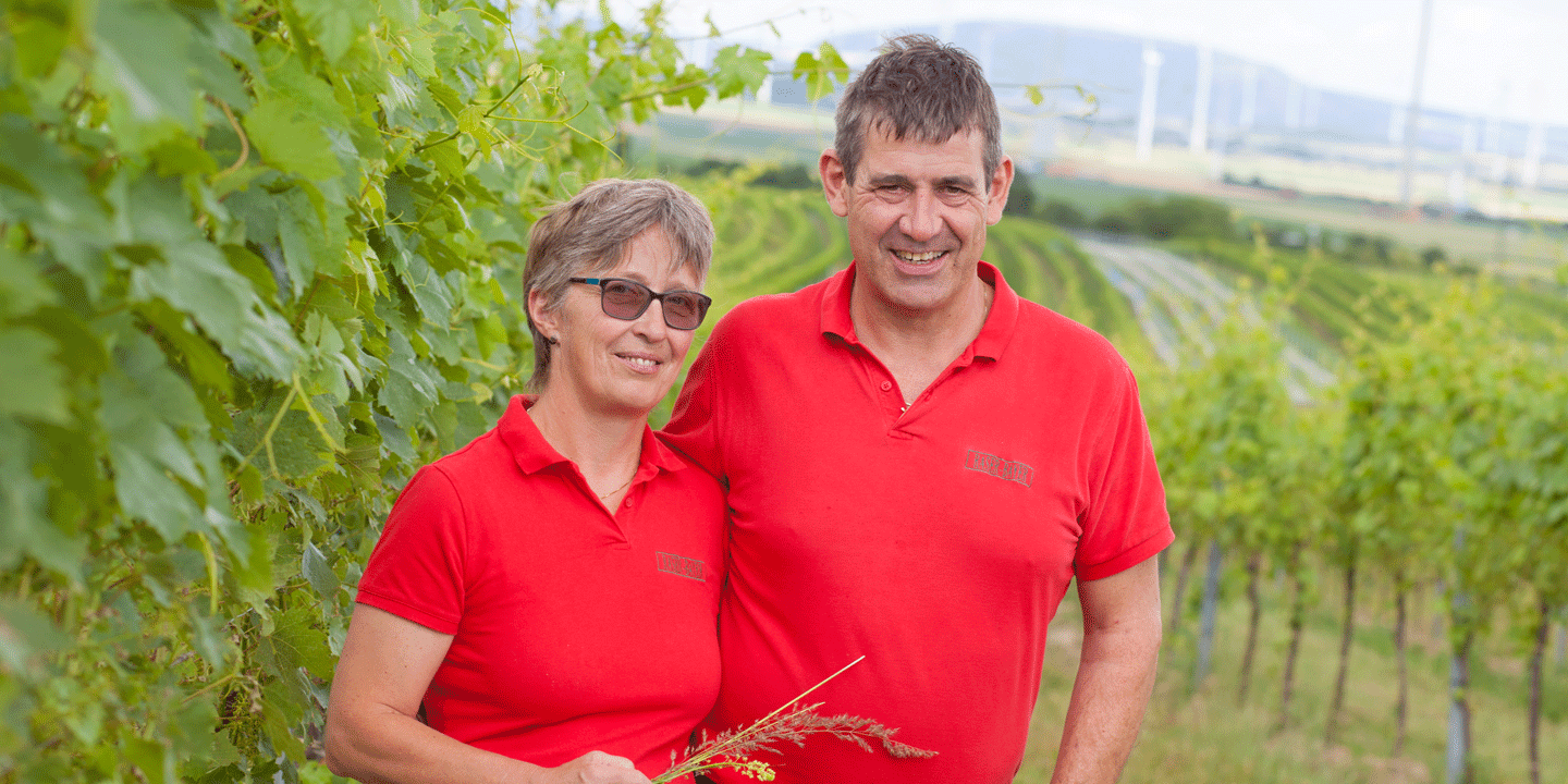 Auch der Weinbau von Annemarie und Hannes Raser wird mit grüner Energie betrieben. 