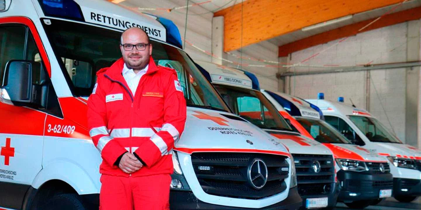 Beim Roten Kreuz holt sich Markus Köck Energie für seinem Job im VERBUND-Kraftwerk.